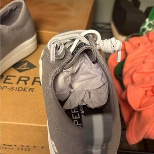 Sperry Gray Boat Shoes with Minimalist Design